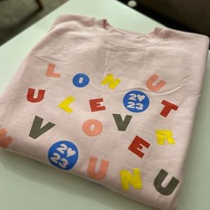 Harry Styles Love On Tour Pink Alphabet Soup Crewneck